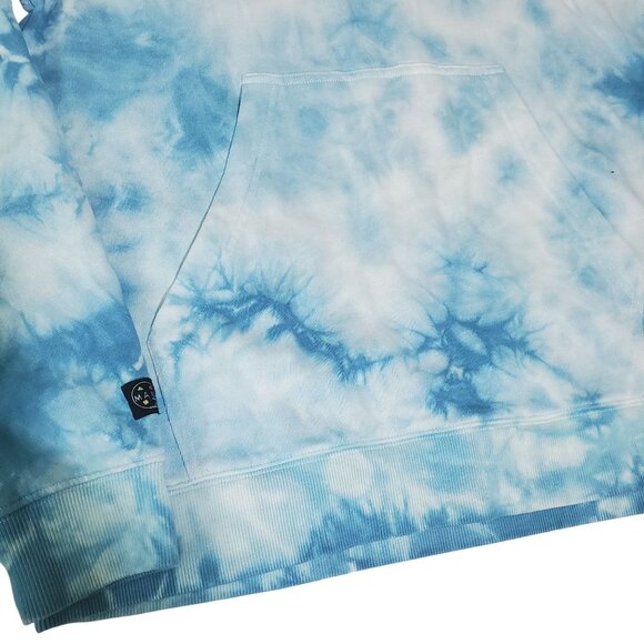 Maui and Sons mens Tie Dye Hoodie Sweatshirt Size Medium blue kangaroo pockets - Picture 7 of 8